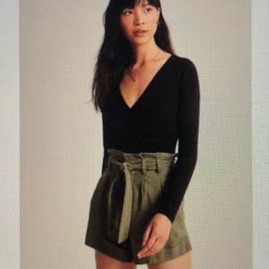 Abercrombie wrap top long sleeve